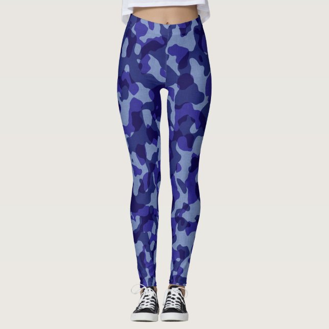 Blue camouflage leggings (Front)