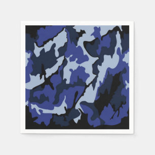 blue camouflage napkins