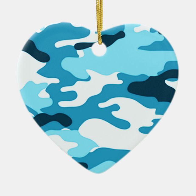 Blue camouflage Ornament (Front)