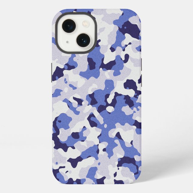 Blue camouflage pattern Case-Mate iPhone case (Back)