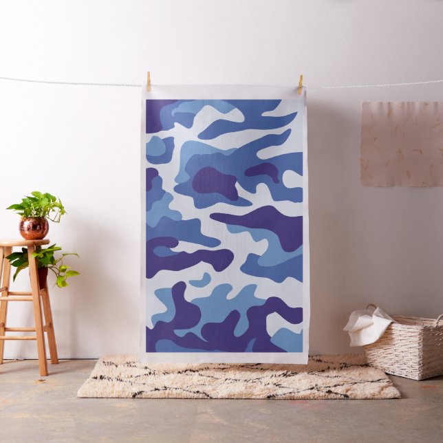 Blue camouflage pattern fabric (In Situ)