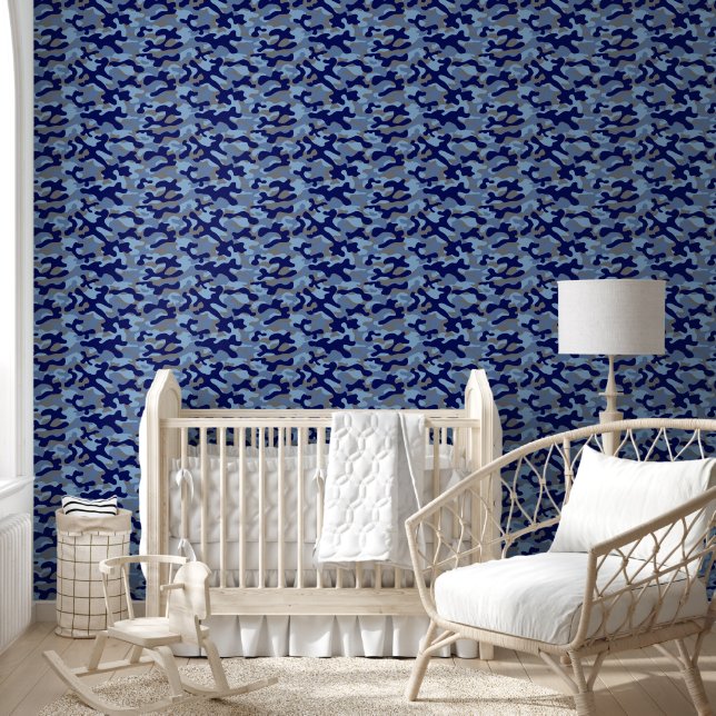 Blue Camouflage Pattern  Wallpaper (Kids)