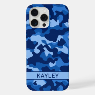 Blue Camouflage Personalised Case-Mate iPhone Case