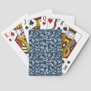 Blue Camouflage  Playing Cards