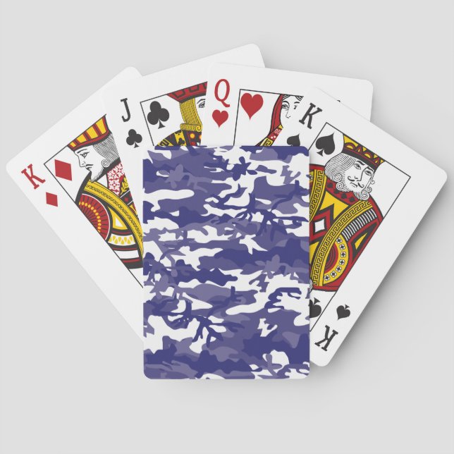 Blue Camouflage Playing Cards (Back)