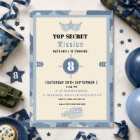 Blue Camouflage Soldier Army birthday