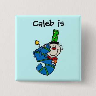 Blue Candle Clown 5th Birthday Button