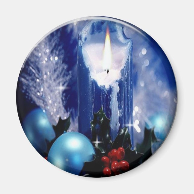 Blue candle magnet (Front)