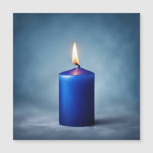 Blue Candle  Magnetic Invitation