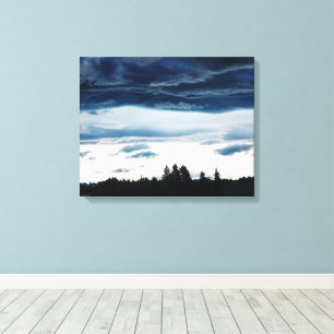 Blue Candy Floss Clouds : New Zealand Canvas Print