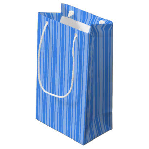 Blue candy stripes small gift bag