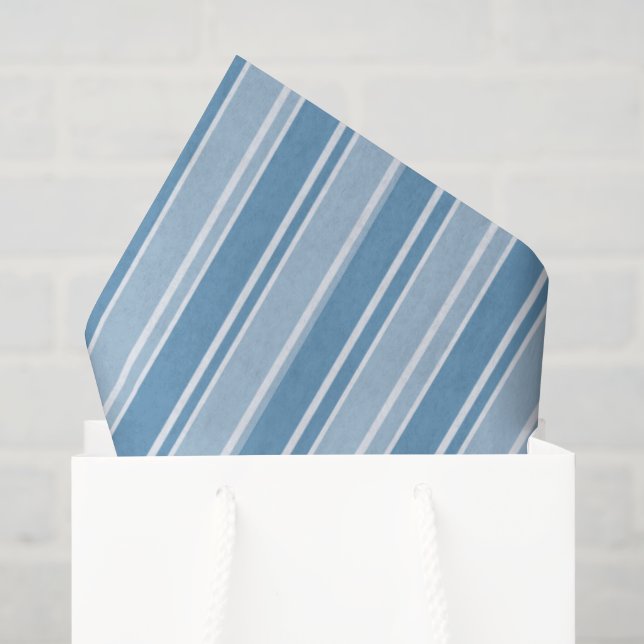 Blue Candy Stripes Tissue Paper (Gift Bag)