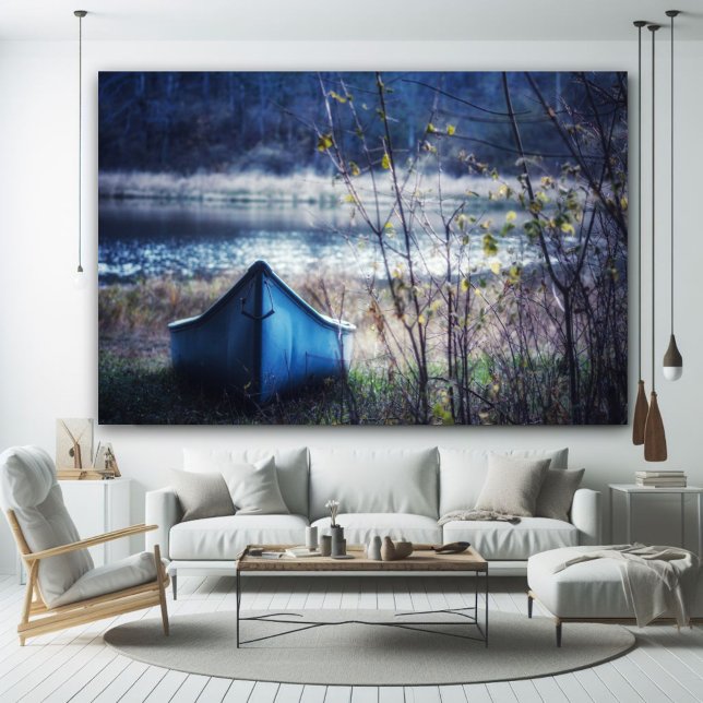 Blue Canoe Autumn In New York Photography Poster (Creator Uploaded)
