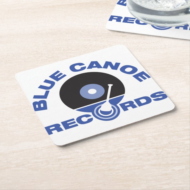 Blue Canoe Records Coasters (Angled)