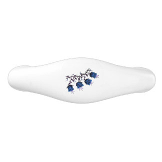 Blue Canterbury Bells on Vine Flowers Drawer Pull