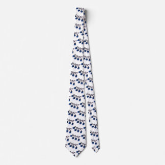 Blue Canterbury Bells on Vine Flowers Tie