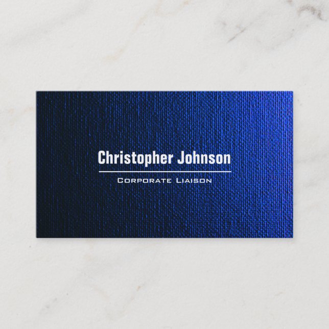 Blue Canvas Modern Professional Business Card (Front)
