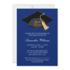 Blue Cap and Tassel Graduation Announcement