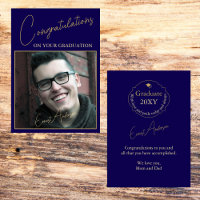 Blue Cap Congratulations Graduate Photo Graduation