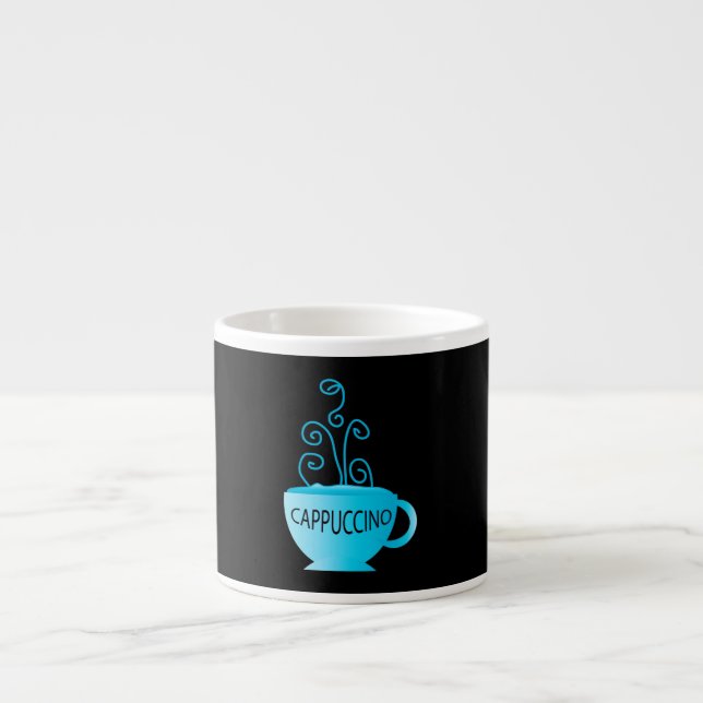Blue Cappuccino Delight Espresso Cup (Front)