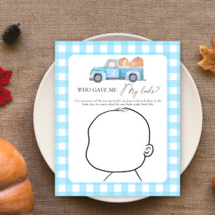 BLUE Car pumpkin - Who gave me my looks baby game