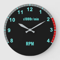 Blue Car Tachometer Clock Auto Mechanic Garage