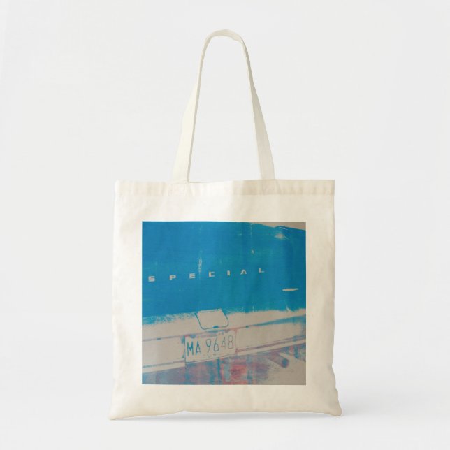 Blue car tote bag (Front)