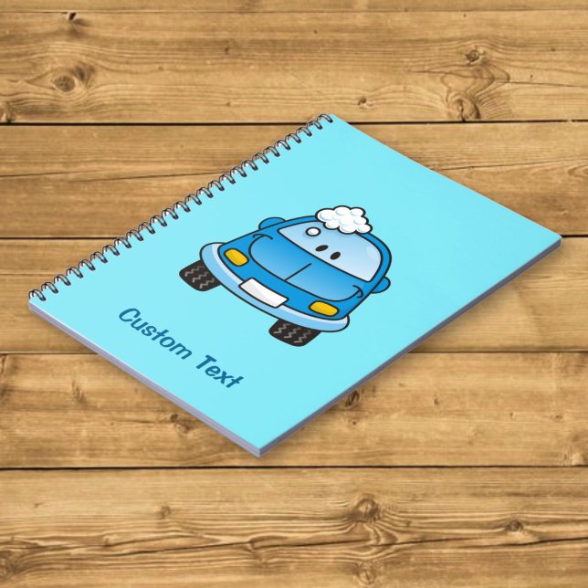 Blue car with bubbles notebook (Creator Uploaded)