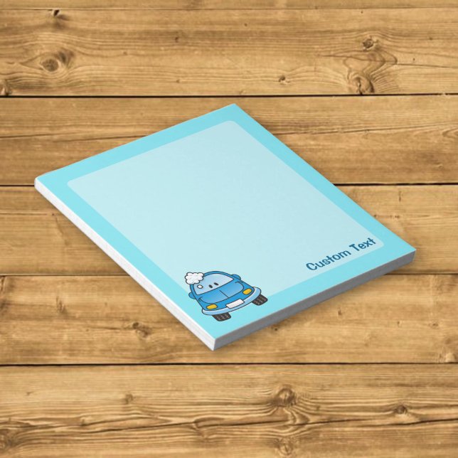 Blue car with bubbles notepad (Creator Uploaded)
