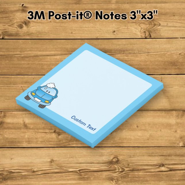 Blue Car with Bubbles Post-it Notes (Creator Uploaded)