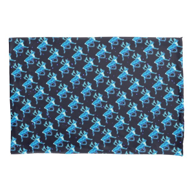 Blue Caribou Pillowcase (Front)