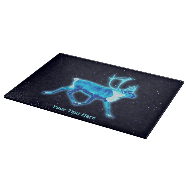 Blue Caribou (Reindeer) Cutting Board (Corner)