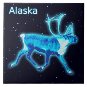 Blue Caribou (Reindeer) Tile