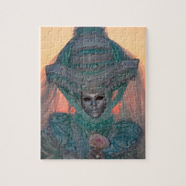 Blue Carnival Costume, Venice Jigsaw Puzzle (Vertical)