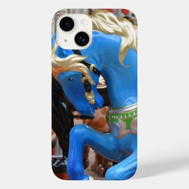 Blue Carousel Horse Case-Mate iPhone Case (Back)