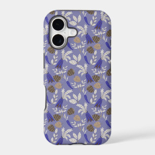Blue Carrots And Nuts Pattern