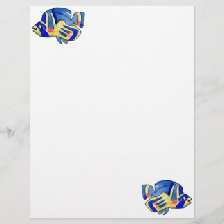 Blue Cartoon Butterfly Fish