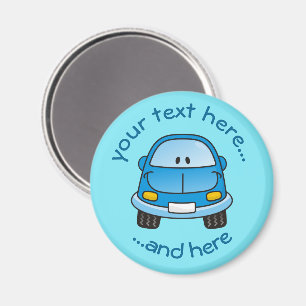 Blue Cartoon Car Magnet