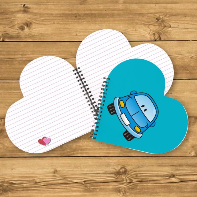 Blue cartoon car notebook (Creator Uploaded)