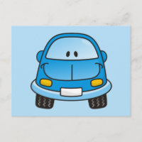 Blue cartoon car