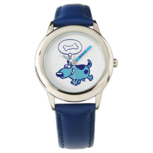 Blue Cartoon Dog thinking of bone Watch