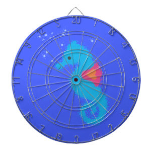 Blue Cartoon Seahorse Dartboard