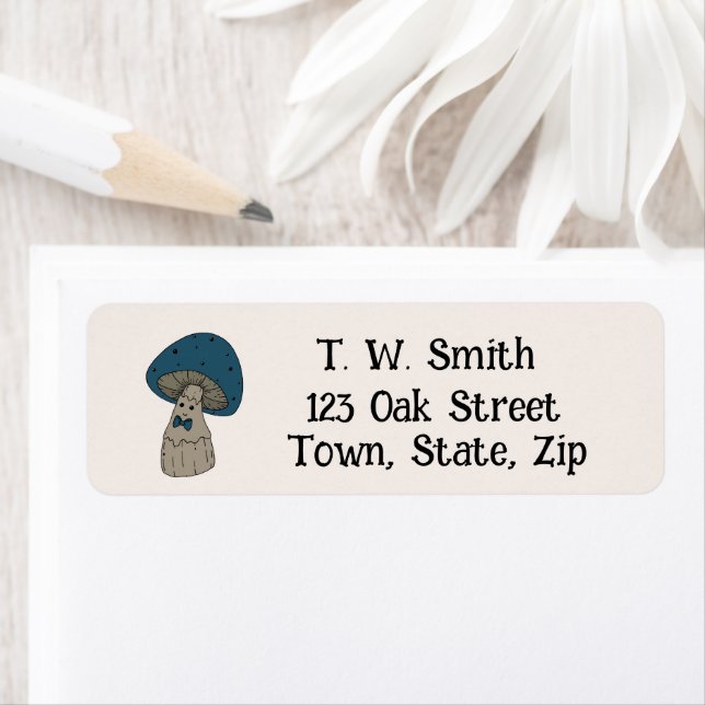 Blue Cartoon Toadstool  Address (Insitu)