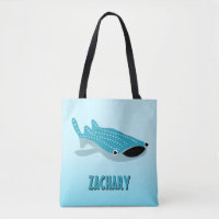 Blue Cartoon Whale Shark Personalized