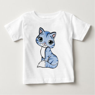 Blue cat animal feline baby T-Shirt