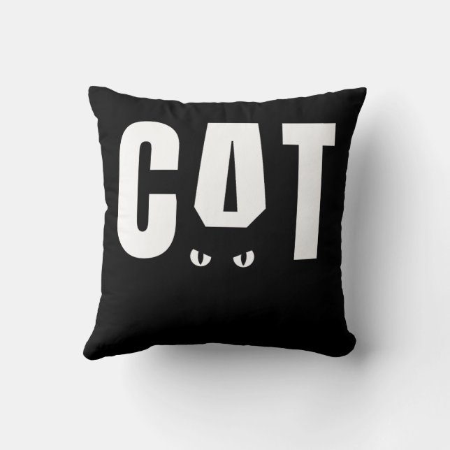 Blue Cat Art Square Pillow - Cosy (Back)