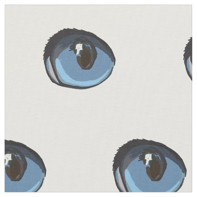 Blue Cat Eye Pattern Fabric (Close Up)