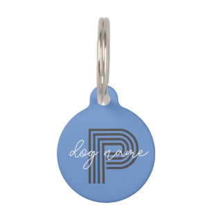 Blue Cat or Dog Pet Name  Tag