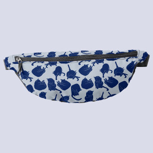 Blue Cat Pattern Bum Bags