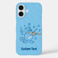 Blue Cat with Violin iPhone Case